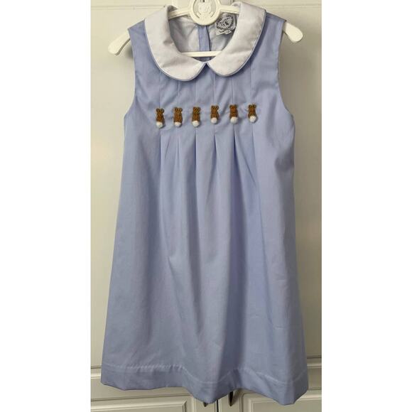 The Bella Bean Girl's Blue Dress with Bunnies Size 6 - Picture 9 of 9
